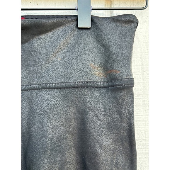 SPANX Women's Black Leather-like leggings, size XS - Picture 7 of 8